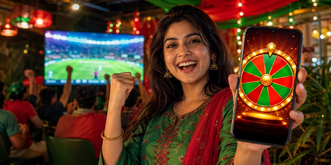 বগুড়ায় লাকি ড্র ইভেন্টে লাল-সবুজ পুরস্কার বোর্ডের সামনে উৎসাহী অংশগ্রহণকারীরা